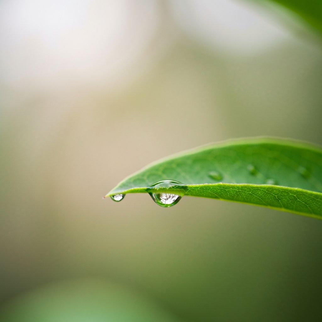 Raindrop on leaf